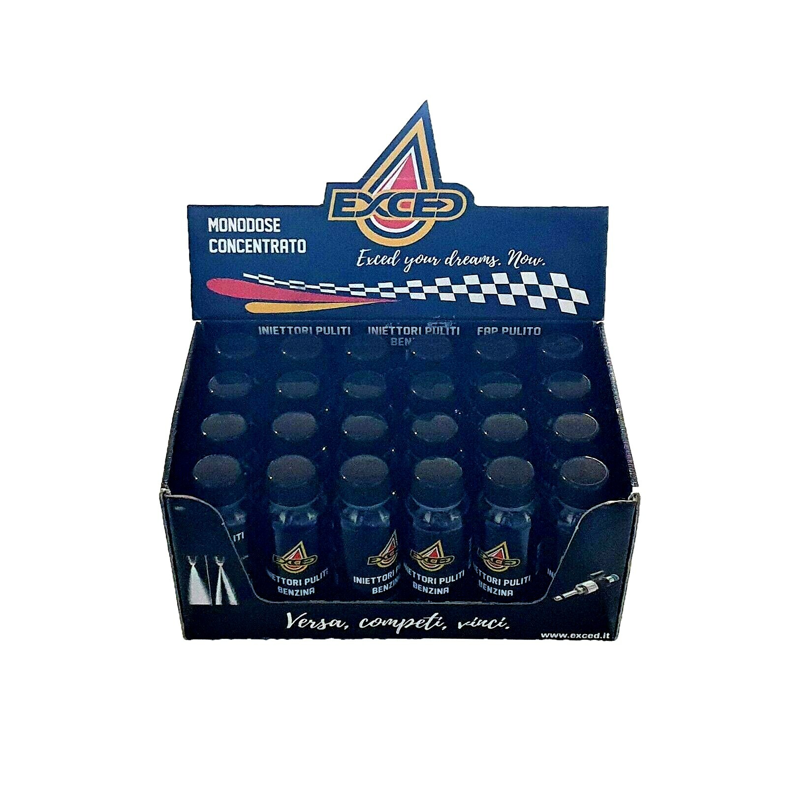1 CARTONE DA 12 PZ ADDITIVO EXCED INIETTORI PULITI BENZINA CONCENTRATO 100 ML