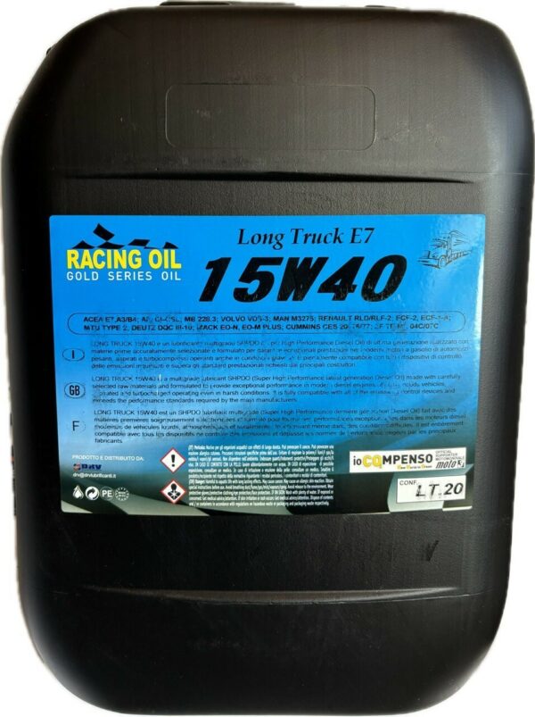 20 LITRI OLIO MOTORE AUTO RACING OIL 15W40 LT 20