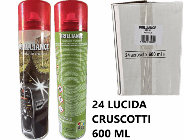 LUCIDA CRUSCOTTO BRILLIANCE RAVVIVANTE EFFETTO LUCIDO 600ML FRAGOLA 24 PEZZI