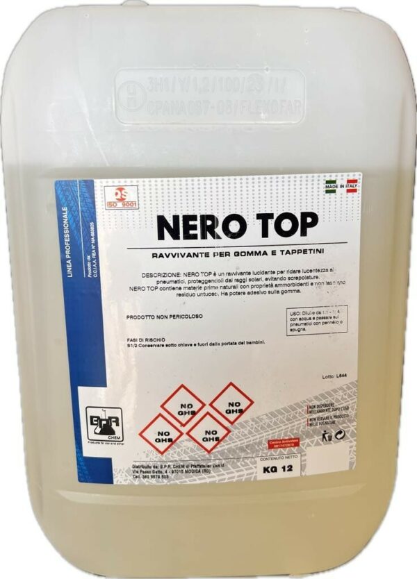 TANICA DA 12 KG BPR NEROTOPNERO GOMME LUCIDA PNEUMATICI PROFESSIONALE
