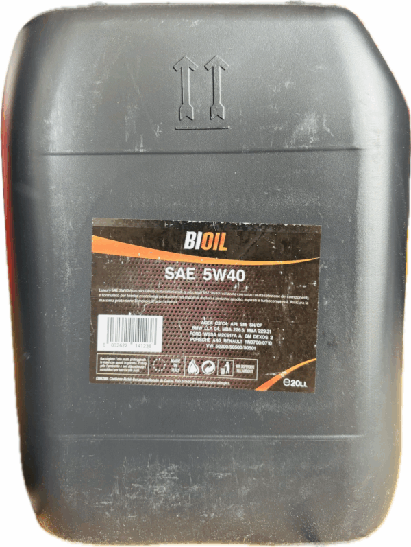 20 LITRI OLIO MOTORE AUTO BIOIL 5W40 LT 20 ACEA  C3 C4