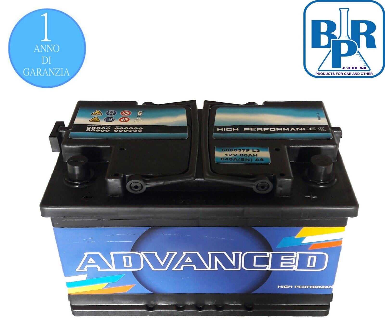 BATTERIA AUTO SAF 80AH SPUNTO 640A(EN) 12V POSITIVO A DESTRA +DX NO BOSCH VARTA