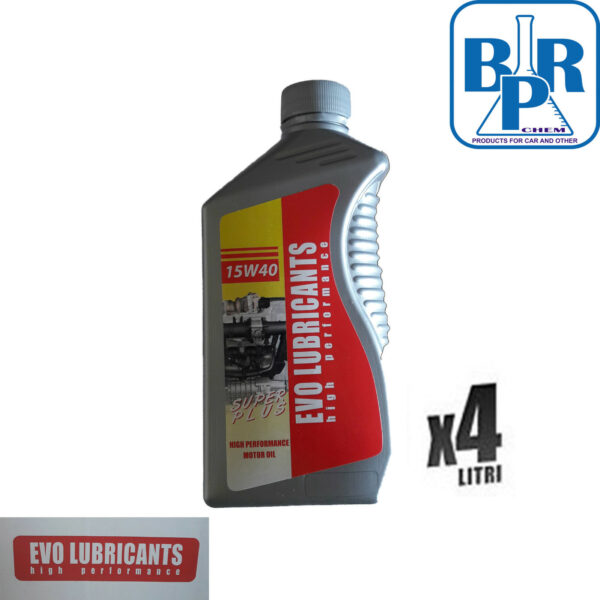 4 LITRI OLIO MOTORE AUTO EVO LUBRICANTS 15W40 MINERALE SUPER PLUS (LT.4)