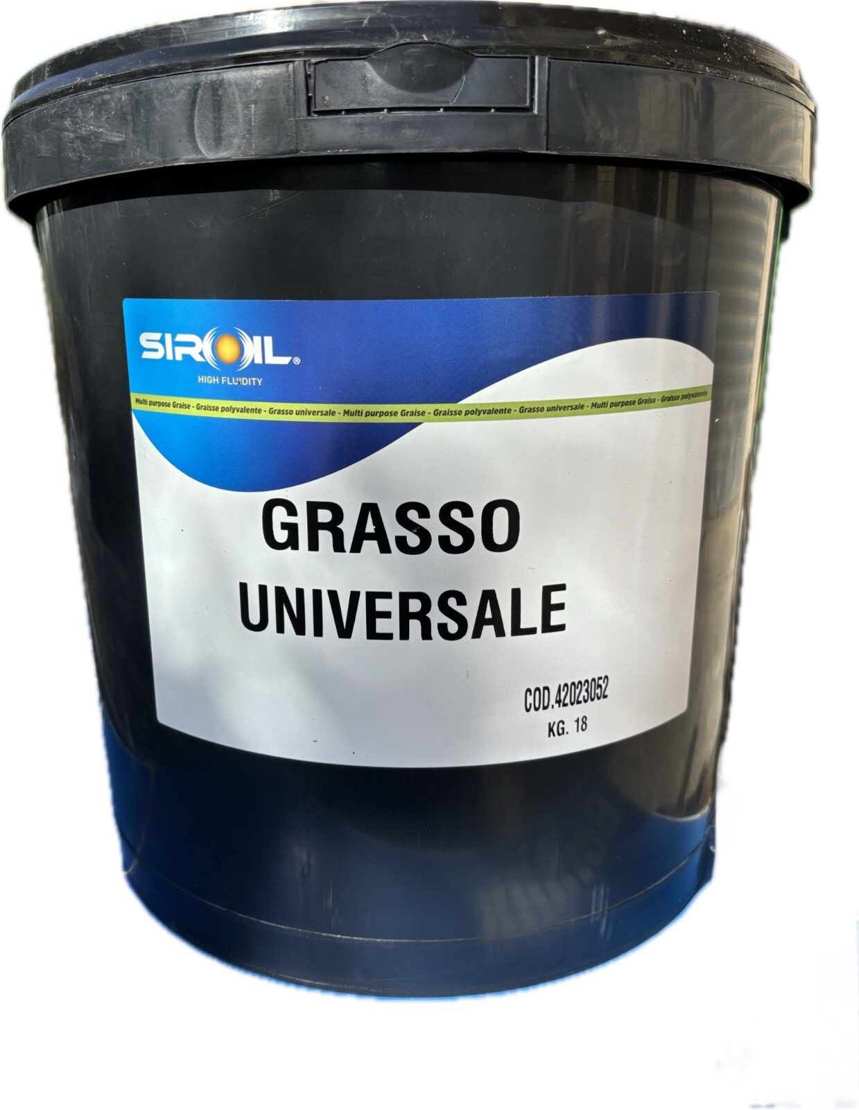 GRASSO UNIVERSALE SIROIL 18KG PER INDUSTRIA MEZZI AGRICOLI